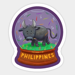 Tamaraw “Grass” (Snow) Globe Sticker